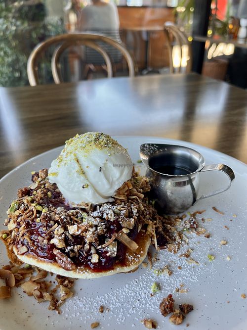 Vegan by default. Comes with coconut ice creamm  at Frank Food in Hamilton