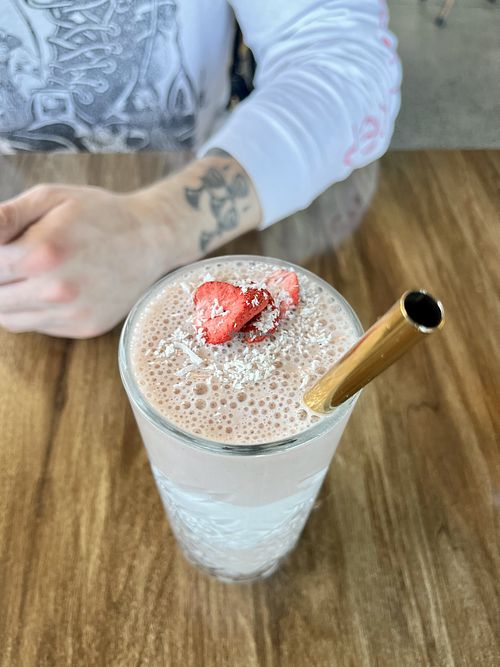 Also vegan by default. Didn’t taste too coconut-y.   at Frank Food in Hamilton