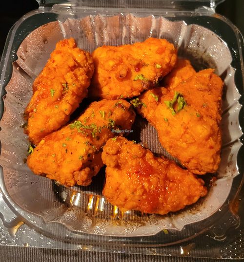 Vegan Crispy Boneless Wings with Hot Lemon Pepper at Soul Vibez in Orland Park