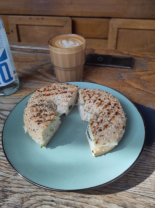 Cheese bagel at A Little Lost in Munich
