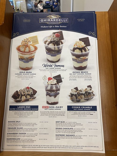 Newly ADDED Plant-Based/Non-Dairy Hot Fudge Sundae 🙀  at Ghirardelli Ice Cream and Chocolate Factory Outlet in San Leandro
