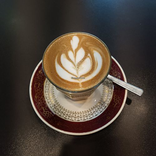 Almond latte at Larder & Thyme in Ferntree Gully