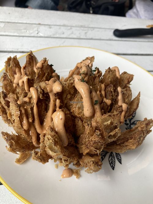 Blooming onionns #Veganuary at Mama B's in Chippendale