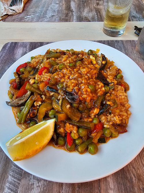 Vegan paella at El Rinconcito de la Patrona in Mallorca
