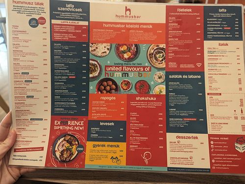Menü aktuell (20.07.2023) at Hummus Bar in Szeged