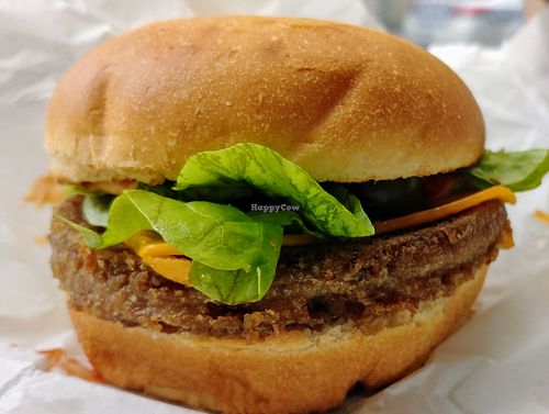 Spicy burger at Lord of the Fries - Swanston St in Melbourne