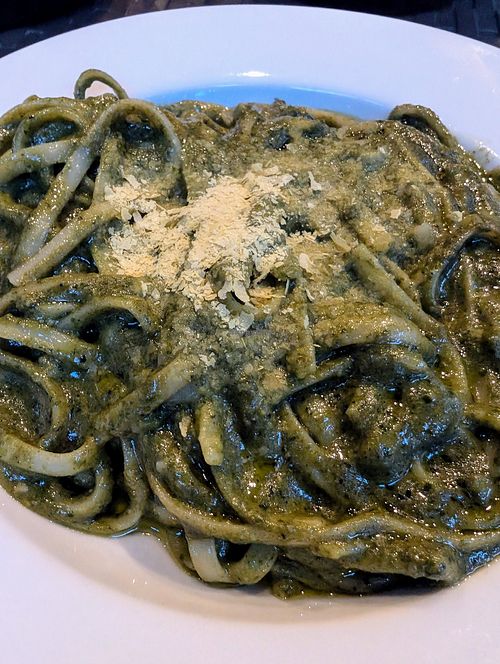 Pesto pasta at Vedge Bohol in Panglao