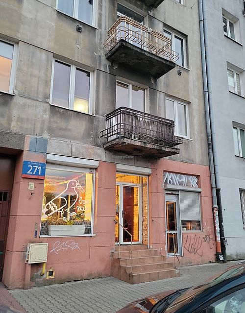 Outside at bar mir in Warsaw