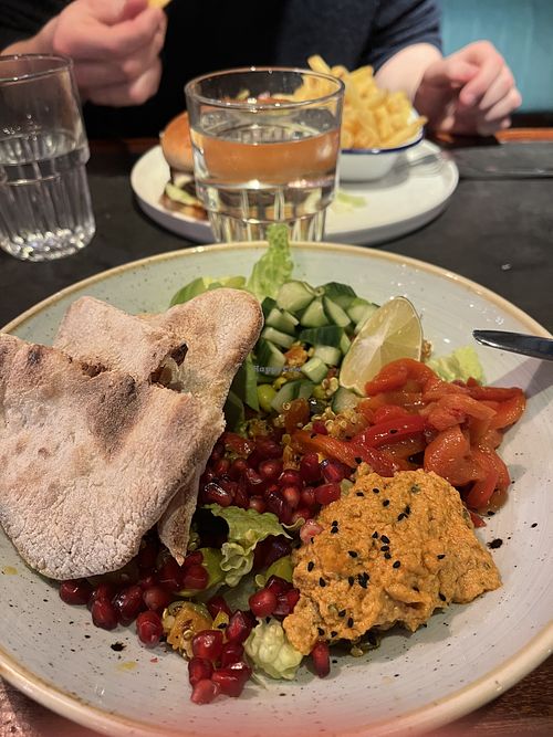 Grain bowl (beware the hummus is very spicy, but good😇)  at Revolution in Cambridge