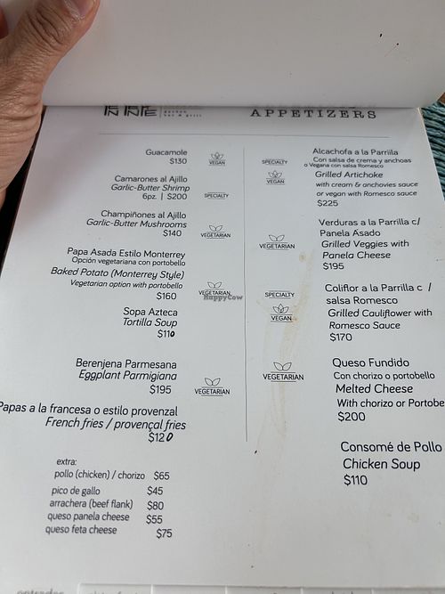 Menu  at Ten Ten Pie Al Carbon in San Miguel De Allende