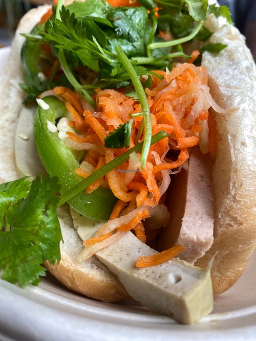 veg. cold cuts banh mi (no mayo) at Sarom's Cafe in Winooski