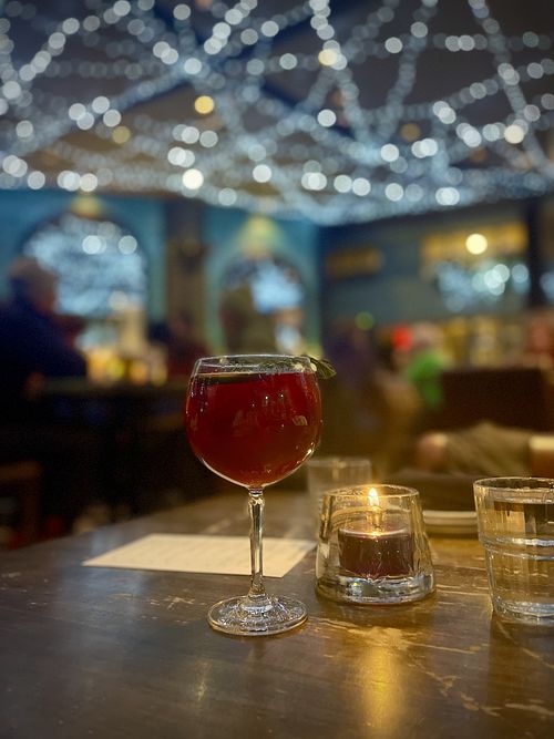 Mocktails at the cocktail barr #Veganuary at The Raven Room in Whistler