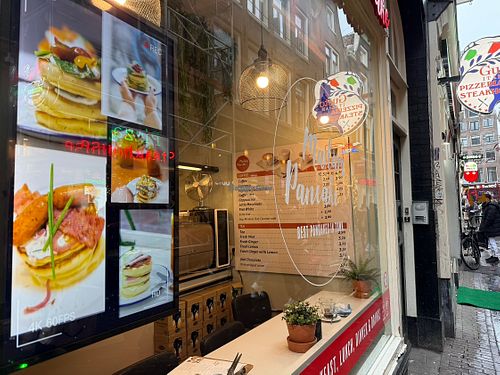 front #Veganuary at Madam Pancake in Amsterdam