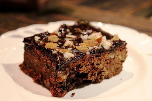 vegan brownie at Radost Fina Kuhinjica in Belgrade