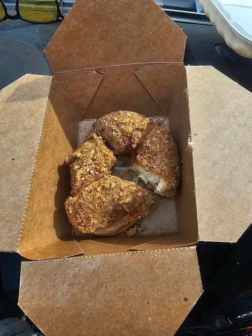 My cut up Chai Cookie donut at Strawberry Snail in Schenectady
