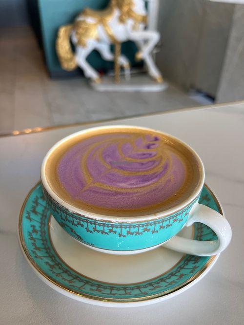 Lavender latte  at Unicorniverse Bakery & Cafe in Round Rock