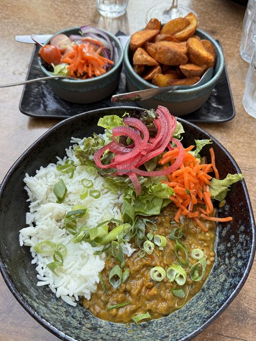 Pumpkin/lentle curryy   at Restaurant Vondel in De Bult