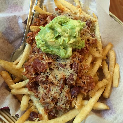 vegan chilli cheese fries at Two-Bit Villains in Adelaide