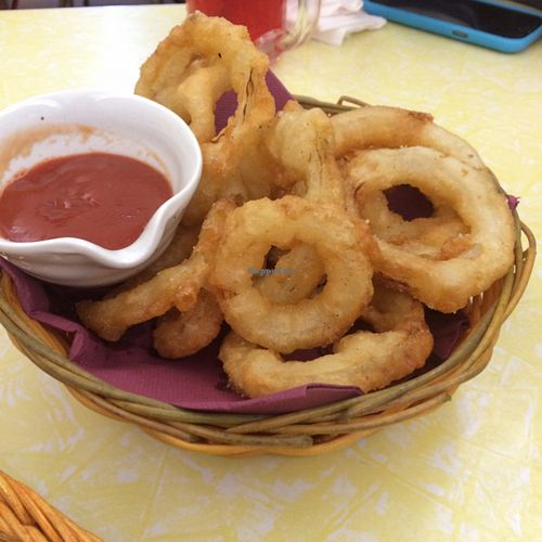 Onion rings at Two-Bit Villains in Adelaide