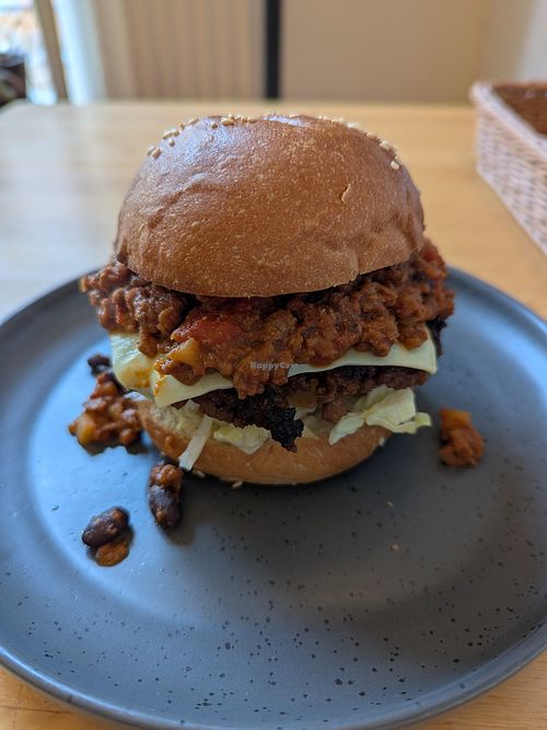 Coyote cheeseburger at Two-Bit Villains in Adelaide