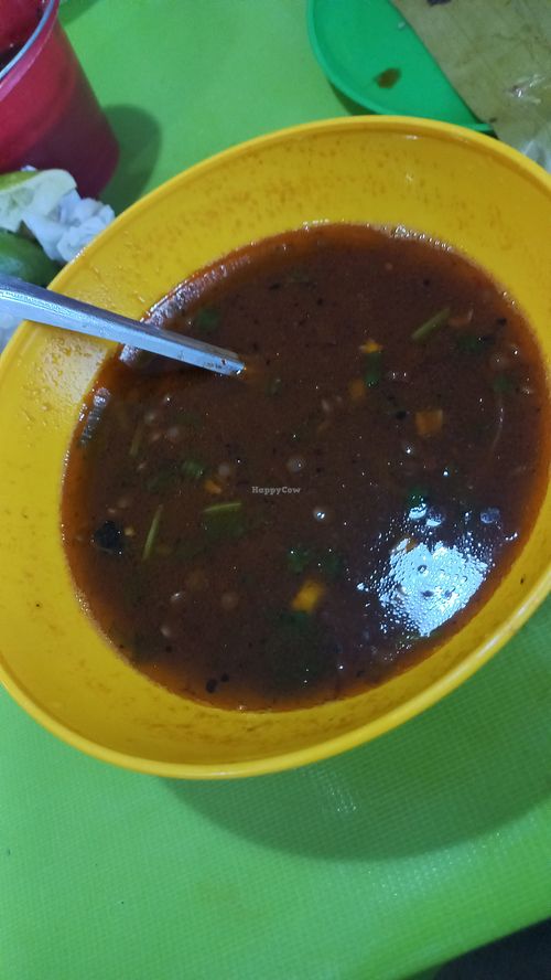 Consome lentils soup at Guak-Mole in Puebla