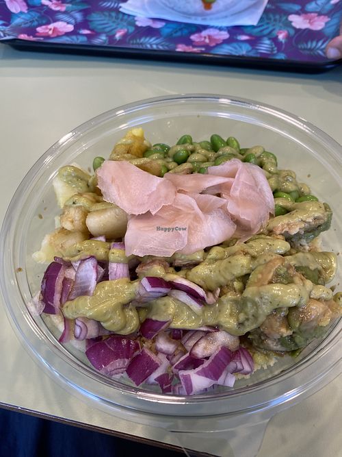 Vegan avocado bowl  at Poke Style in Trieste