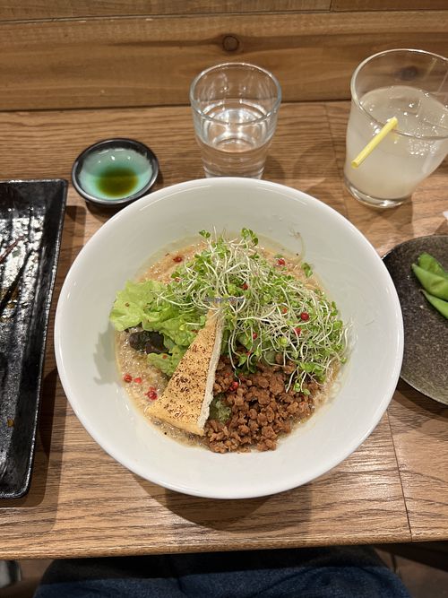 Vegan ramen  at Onari Yokocho in Kamakura