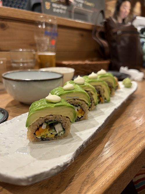 Vegan avocado roll  at Onari Yokocho in Kamakura