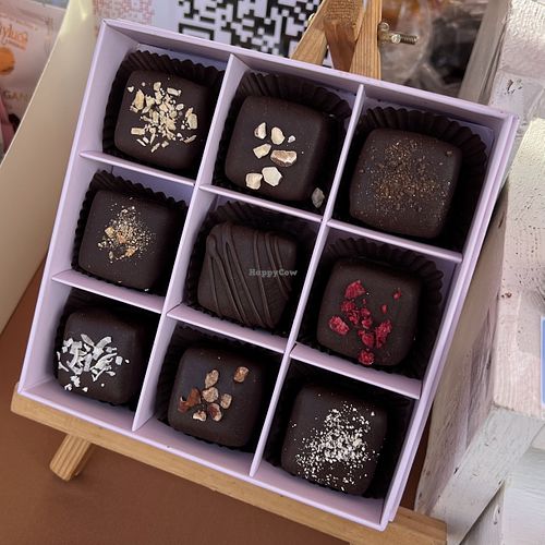 truffle box  at Rayluca Chocolate in San Diego