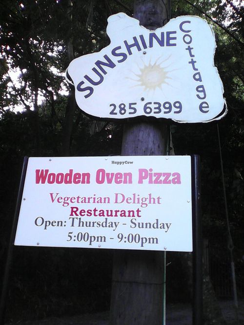 At the entrance at Sunshine Cottage in Roseau