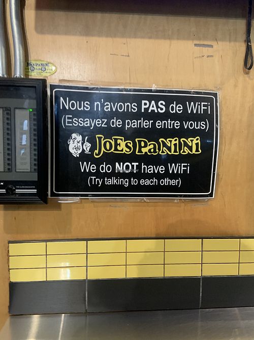   at Joes Panini 24Hrs in Montreal