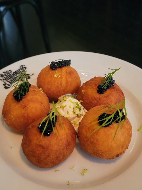 Pommes Dauphine au cavier at Faubourg Daimant in Paris