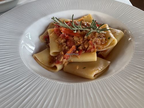 Paccheri al ragù di seitan  at Ristorante Il Boschetto in Follonica