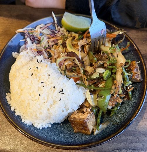 Ginisa tofu   at Lazy Panda Pan Asian in Manchester