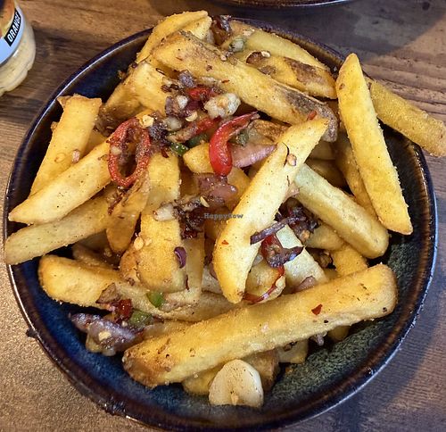 Salt and pepper chips  at Lazy Panda Pan Asian in Manchester
