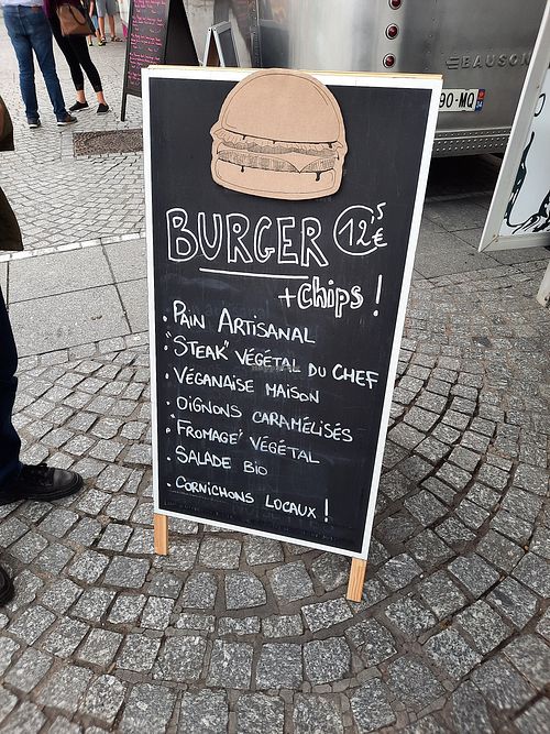 Menu burger at Alternative Nomade in Bar-le-duc