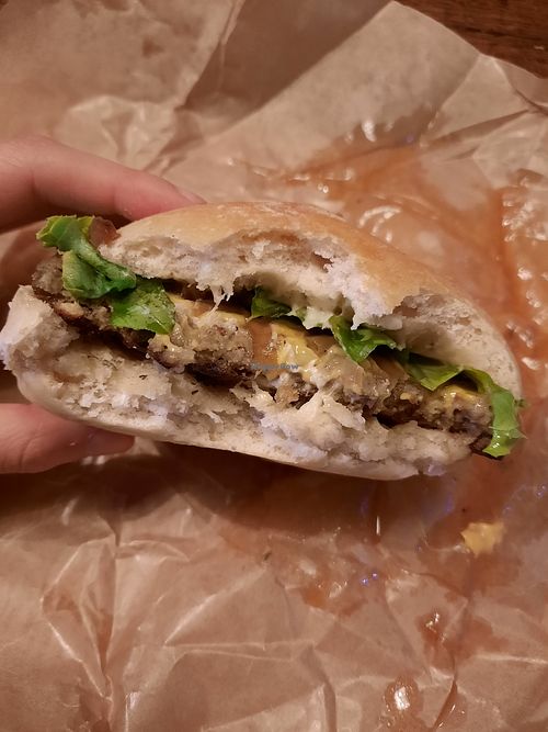 Vegan burger at Alternative Nomade in Bar-le-duc