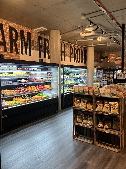   at Greens Supermarket in Newtown