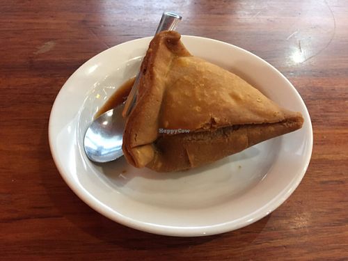 samosa (vegan) at Om Vegetarian - Wales Arcade in Melbourne