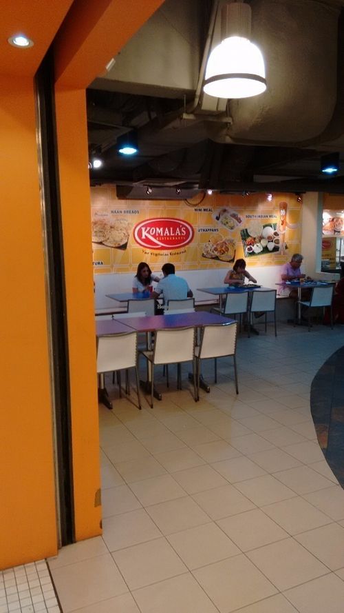 Right inside the food hall at Komala's Restaurant - Tanglin Mall in Central Singapore