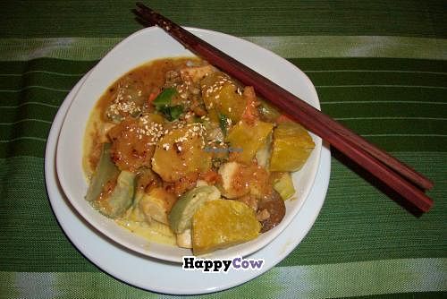 Curry at May Kaidee's Vegetarian Restaurant - Samsen in Bangkok