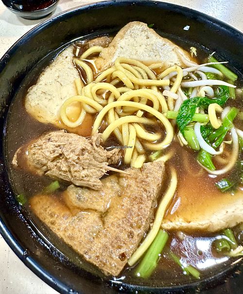 My prawn mee without the mock stuff 👍🏻   at Xin En Vegetarian Food - 欣恩素食缘 in West Singapore