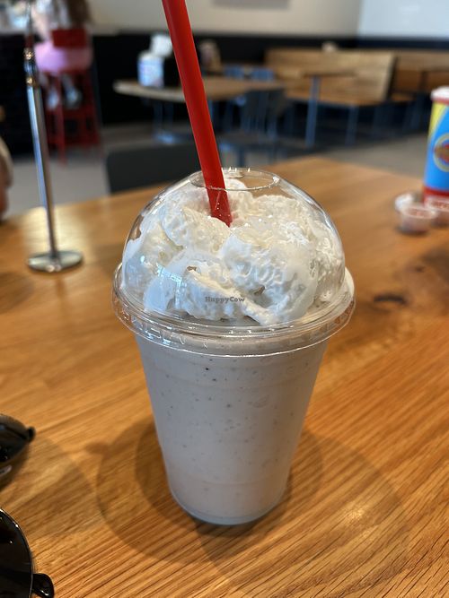 Vegan Maui Banana Milkshake with vegan whipped cream  at Fatburger in Riverview