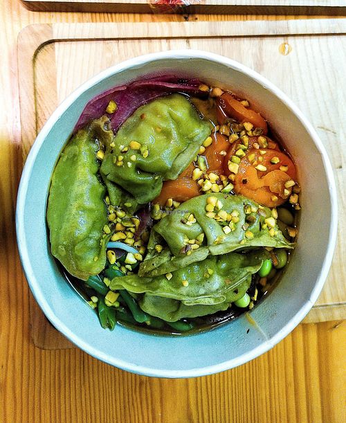 Saimin soup with gyoza (vegan) at Pokawa - Metz in Metz