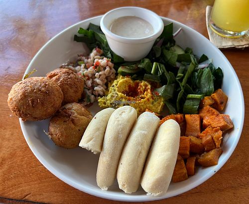 Falafel Plate  at La Hoja Verde in Tulum