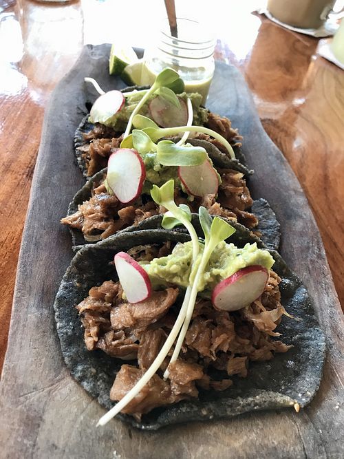 Taco Special of the Day (vegan) at La Hoja Verde in Tulum