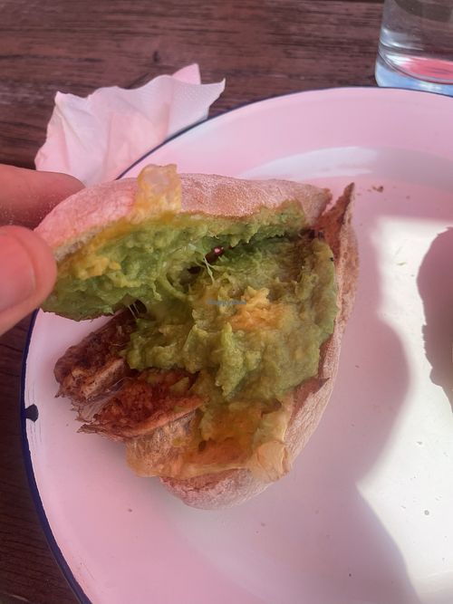 Vegan breakfast "sandwich”  at The Secret Garden Cafe in Cardiff