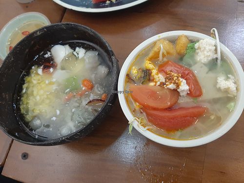 Dessert and noodles at Ture Soha Vegan - Quán Buffet Chay in Hanoi