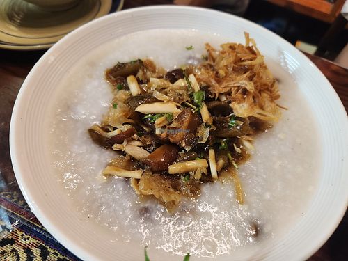 Mushrooms porridge at Mây Vegan - Cùng mình ăn chay in Hanoi