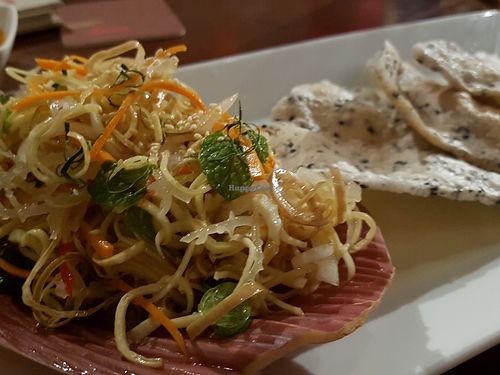 Banana leaf salad  at Hum Vegetarian - District 3 in Ho Chi Minh City